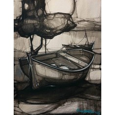 Salman Farooqi, 18 x 24 Inch, Acrylic on Canvas, Seascape Painting, AC-SF-657 Salman Farooqi, 18 x 24 Inch, Acrylic on Canvas, Seascape Painting, AC-SF-657